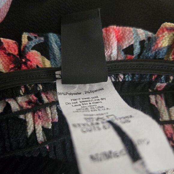 Windsor Tropical Sunsets Black Pink & Blue Floral Print Off Shoulder Maxi Dress - Picture 8 of 8